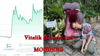 Vitalik Buterin and MOODENG