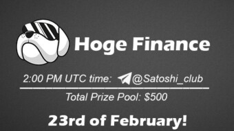 Join the AMA of Satoshi Club x Hoge Finance. Rewards: 500 USDT, February 23rd.
