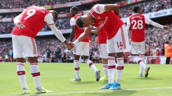 Arsenal at the top of the points table with two wins