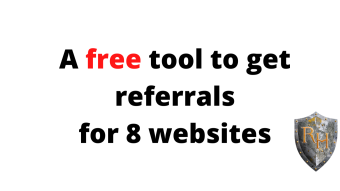 Free tool to get referrals for 8 websites