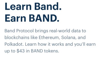Earn $43 dollars of BAND on Coinbase Earn