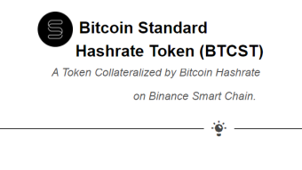 Bitcoin Standard Hashrate Token (BTCST)  ---> a REVOLUTION !!!