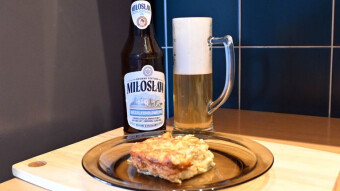 IPA "Miłosław" from the Fortuna Brewery and zucchini casserole