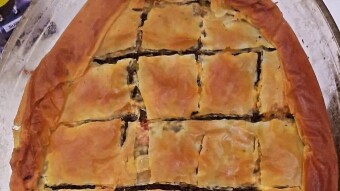 Foodbook #781 Collard green and feta cheese pie