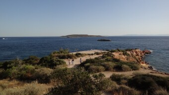 Greece - Around Athens – Vouliagmeni – Beaches: On the Rocks.