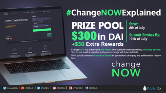 $350 in Crypto Prize Pool: #ChangeNOWExplained Writing Contest + Twitter Giveaway!