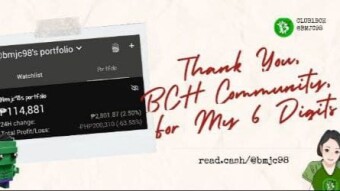 Thank You, BCH Community, For My 6 Digits