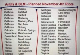 BE VIGILANT...November 4th  Leftist Domestic Terroists Antifa Plan Riots