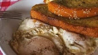 The GreekWayCook #21 eggs with nice oil bread