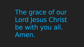 Grace and Truth