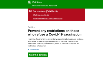 UK Parliamentary Anti COVID-19 Vaccination Petition – You won’t believe how many new people signed it in 48 hours!