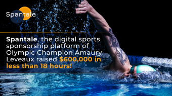 Spantale, the digital sports sponsorship platform of Olympic Champion Amaury Leveaux raised $600,000 in less than 18 hours!