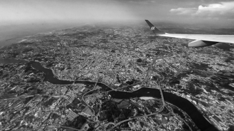 Douro River - Aerial View / Black and White photography