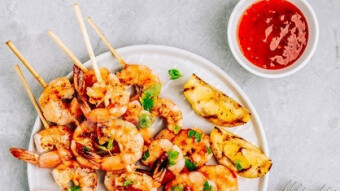 Delicious Shrimp Shashlik Making Recipe. A Tasty Shrimp Kebab.