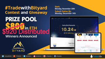 #TradeWithBityard Writing Contest and Giveaway: $920 in ETH Rewarded to Authors and Users!