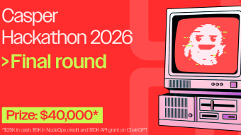 Casper Hackathon 2026: Halborn, NodeOps, ChainGPT, NOWNodes vouched for the marketing. The voter pool was 96% bot-fed.