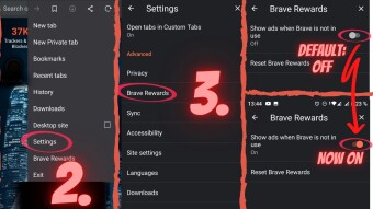 Quick Tip: How To Receive Brave Ads On Mobile -- Even When The Browser Is Not In Use (Android Only)