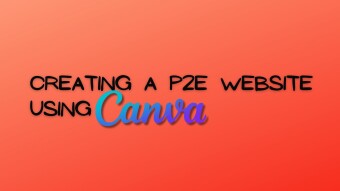 Online Side Projects - Creating a P2E  Website Using Canva