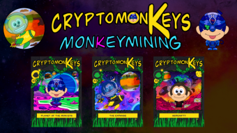 BANANO NFTs gratis: Actualización de cryptomonKeys #9: ¡Gana NFTs de cryptomonKeys jugando a Alien Worlds!