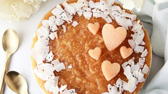 Cold peach pie without cooking