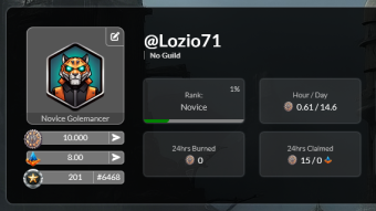 Golem Overlord! - My personal progress and general situation - (ITA/ENG) - Golem Overlord! - I miei progressi personali e situazione generale