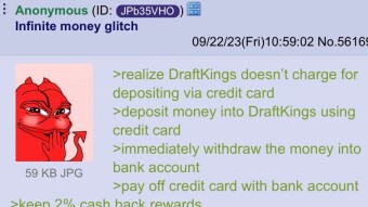 Infinite Credit Card Cashback Glitch? | 4chan greentext
