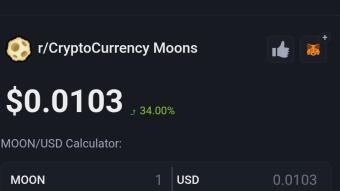 Moons up by 34% today