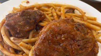 Foodbook #464 beef with pasta -pastitsada