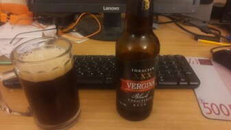 Finally, enjoying a cold one!