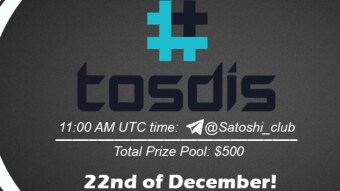 Join the AMA of Satoshi Club x Tosdis. Rewards: 500 USDT, December 28th.