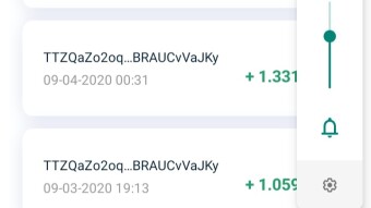 A sign of trons price going down in the near term
