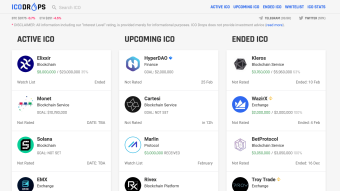 Crypto sites You should know -ICO Drops (Initial Coin Offering list)