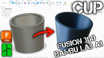 Cup Design - Autodesk Fusion 360 | Bambu Lab A1 3D Printer