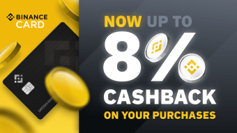 Binance exchange super wallet with 8% cashback card.