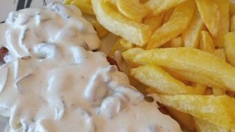 Foodbook #643. chicken schnitzel ala cream