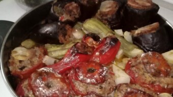 Foodbook #277 stuffed vegetables with rice and ground meat