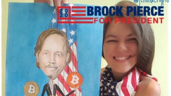 CryptoCartoon of Brock Pierce🇺🇸 2020 Election #BROCKTHEVOTE