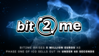 Bit2Me Raises 5 Million Euros as Phase One of ICO Sells Out in Under 60 Seconds