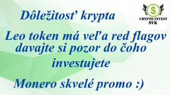 Dôležitosť Bitcoinu, Leo token red flag!!