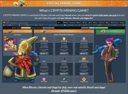 CRYPTO MINING GAME is a new kind of Bitcoin, Litecoin and Doge Faucet where you can mine for game (will never use cpu)