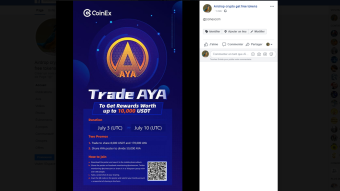 Coinex Exchange - Event Listing AYA