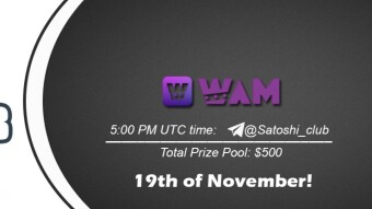 Join the AMA of Satoshi Club x Wam. Rewards: 500 USDT, November 19th.