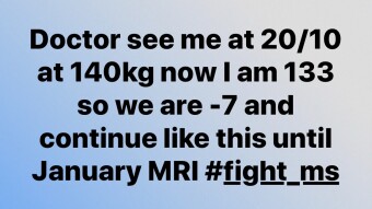 My multiple sclerosis update 26/11/19