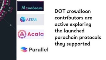 DOT crowdloan contributors are actively exploring the launched parachain protocols they supported in Polkadot