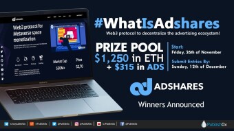 #WhatIsAdshares Contest and Giveaway Winners Announced - $1,250 in ETH and $315 in ADS Rewarded!