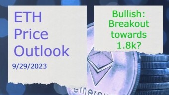 ETH Price Outlook(9/29/2023) - Breakout towards 1.8k?