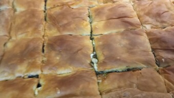 Foodbook #866 spinach pie with feta cheese
