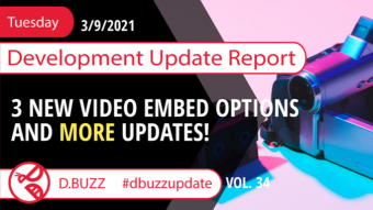 Bi-weekly Development Updates for D.Buzz and Hive.pm