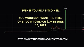 Even If You’re a Bitcoiner, You Wouldn’t Want the Price of Bitcoin to Reach $1M by June 15, 2023.