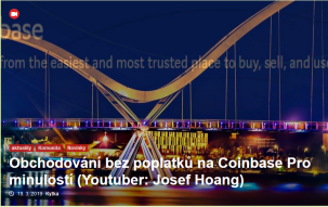 Coinbase Pro zvyšuje poplatky - nový článek na Hodlerovi